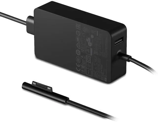 Alt view image 3 of 5 - BatPower 15V 4A Surface Charger 65W Compatible with Microsoft Surface Book Laptop Surface Pro X 7 6 5 4 3 Go Tablet 1706 Power Supply Ac Adapter Cord, 5V 1A USB Charge for Tablet and Smartphone