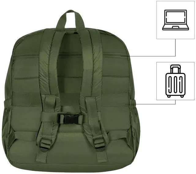 Alt view image 4 of 5 - Citybags Cabin Backpack (Green)