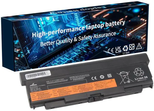 Main image of A AMANDA 9 Cell 57++ New Battery Replacement for Lenovo ThinkPad T440P T540P W540 W541 L440 L540 45N1152 45N1153 0C52864 11.1V 8960mAH1