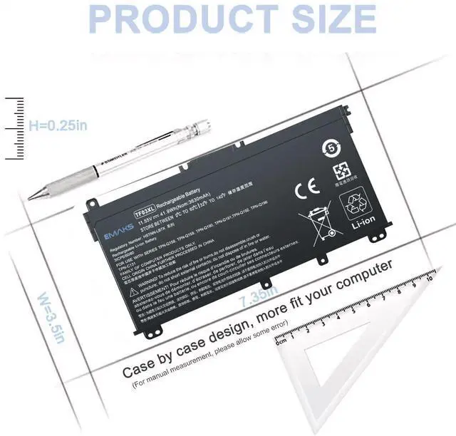 Alt view image 3 of 5 - TF03XL Battery TF03041XL for HP Pavilion 15-CC 15-CD 14-BK Series:15-cc154cl 15-cc060wm 15-cc152od 15-cc055od 15-cd040wm;17-AR007CA 17-AR050WM 920046-121 421 541 920070-855 HSTNN-IB7Y LB7J LB7X UB7J