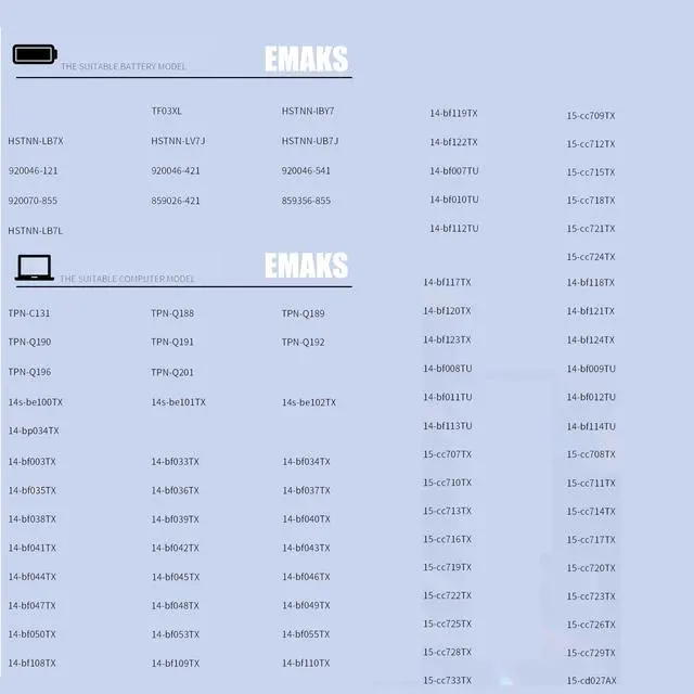 Alt view image 4 of 5 - TF03XL Battery TF03041XL for HP Pavilion 15-CC 15-CD 14-BK Series:15-cc154cl 15-cc060wm 15-cc152od 15-cc055od 15-cd040wm;17-AR007CA 17-AR050WM 920046-121 421 541 920070-855 HSTNN-IB7Y LB7J LB7X UB7J