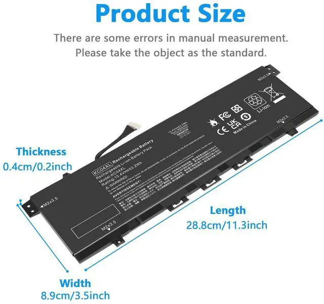 Alt view image 2 of 5 - KC04XL Laptop Battery for HP Envy X360 13-AG 13z-AG 13m-AG 13-AR 13-AH 13-AQ 13M-AQ 13T-AQ L08496-855 L08544-1C1 L08544-2B1 HSTNN-DB8P HSTNN-IB8K L08496-855 L08544-1C1 L08544-2B1 TPN-W133 TPN-W136