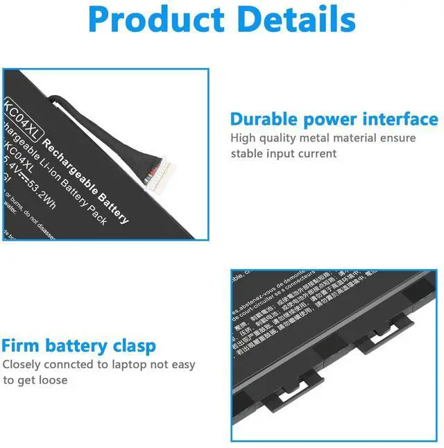 Alt view image 4 of 5 - KC04XL Laptop Battery for HP Envy X360 13-AG 13z-AG 13m-AG 13-AR 13-AH 13-AQ 13M-AQ 13T-AQ L08496-855 L08544-1C1 L08544-2B1 HSTNN-DB8P HSTNN-IB8K L08496-855 L08544-1C1 L08544-2B1 TPN-W133 TPN-W136