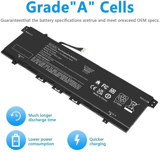 Alt view image 3 of 5 - KC04XL Laptop Battery for HP Envy X360 13-AG 13z-AG 13m-AG 13-AR 13-AH 13-AQ 13M-AQ 13T-AQ L08496-855 L08544-1C1 L08544-2B1 HSTNN-DB8P HSTNN-IB8K L08496-855 L08544-1C1 L08544-2B1 TPN-W133 TPN-W136