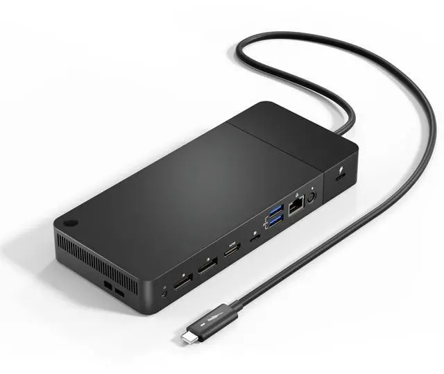 Main image of WD19TB Thunderbolt USB C Docking Station, Single 5K Dual 4K or Triple Display with 180W Power Adapter (1*Thunderbolt C, 2 DP, 1 HDMI, 2 USB C, 3 USB, 1 RJ45, 2 3.5 Ports, 1 DC Power)