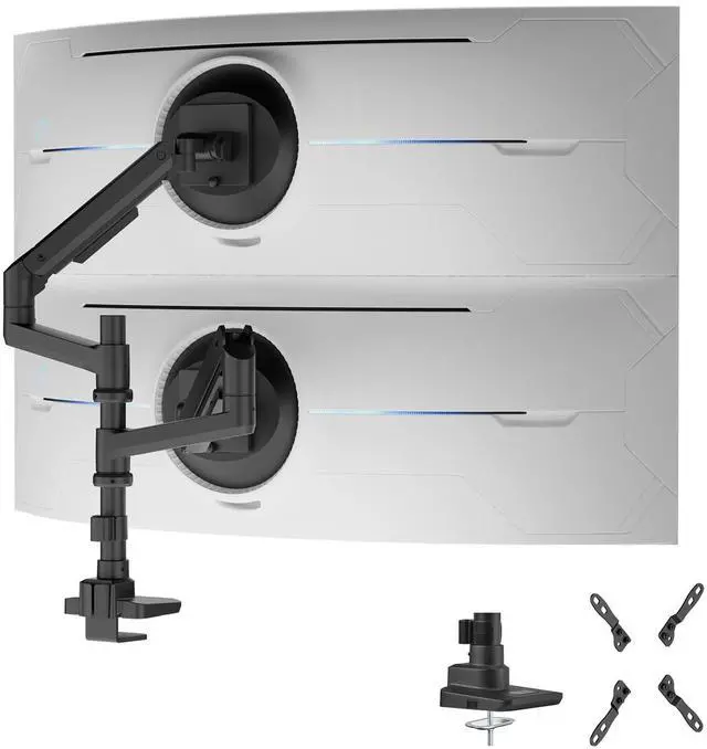 Main image of Ultrawide Dual Monitor Arm 49 inch - Dual Monitor Mount - Double Monitor Mount - Dual Arm Monitor Mount - Heavy Duty Monitor Arms - Holds Up to 44 lbs. Each