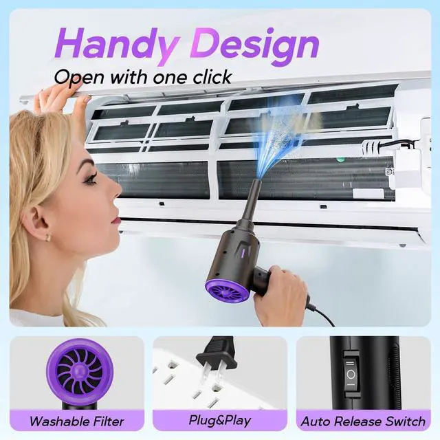 Alt view image 3 of 5 - Goweto Electric Air Duster - Air Blower - Multi-Use Compressed Air Duster for Keyboard- Computer and PC - 5.74 oz Powerful Motor