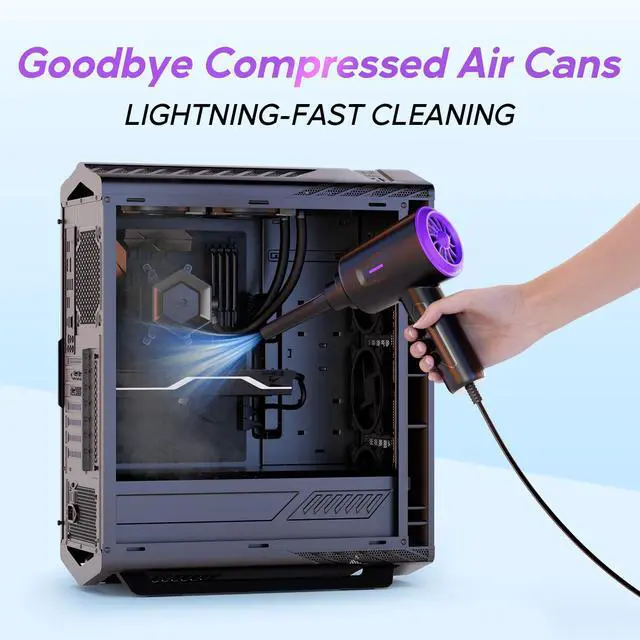 Alt view image 4 of 5 - Goweto Electric Air Duster - Air Blower - Multi-Use Compressed Air Duster for Keyboard- Computer and PC - 5.74 oz Powerful Motor