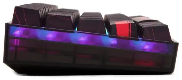 Alt view image 5 of 5 - Higround Basecamp 65% Mechanical USB Wired Gaming Keyboards, Programable RGB, Transparent/Translucent, Hot-Swappable, Deep Thock Creamy Sounding PC Keyboard (LAVAROCK - White Flame Switch)