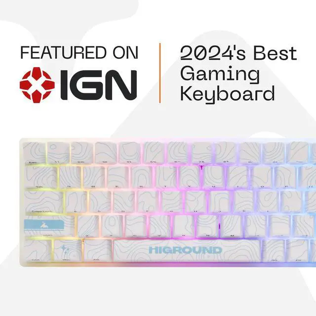 Alt view image 2 of 5 - Higround Basecamp 65% Mechanical USB Wired Gaming Keyboards, Programable RGB, Transparent/Translucent, Hot-Swappable, Deep Thock Creamy Sounding PC Keyboard (SKYSTONE - White Flame Switch)