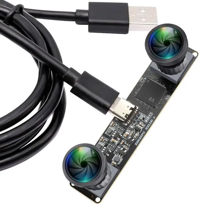 Main image of IFWATER 3D Stereo USB Camera 120fps Global Shutter Printer USB Camera Module with 120 Degree No Distortion Synchronization Dual Lens PC Computer Camera Plug and Play for Raspberry Pi Mac Linux Windows