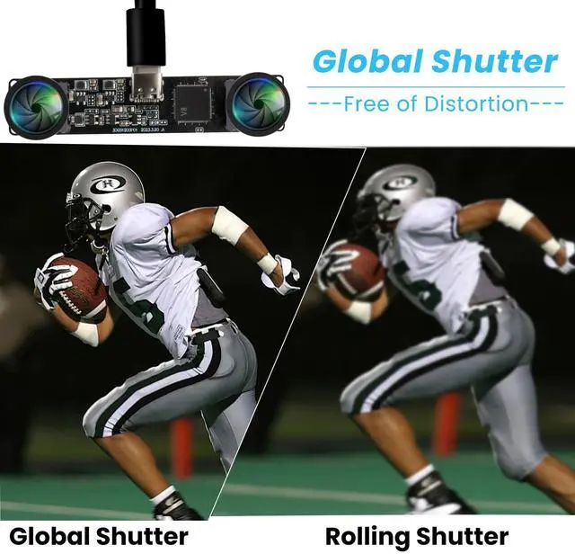Alt view image 4 of 5 - IFWATER 3D Stereo USB Camera 120fps Global Shutter Printer USB Camera Module with 120 Degree No Distortion Synchronization Dual Lens PC Computer Camera Plug and Play for Raspberry Pi Mac Linux Windows