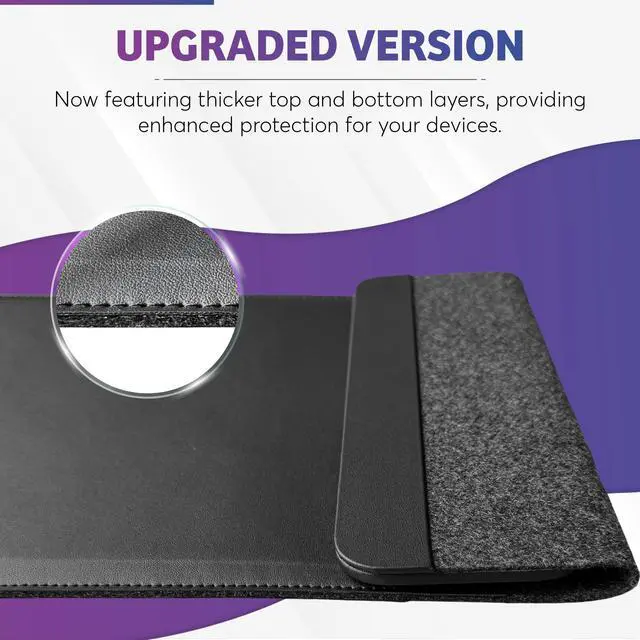 Alt view image 2 of 5 - 4-in-1 Laptop Sleeve with Wireless Charging - 13/14 inch - Updated Version- Charging Mat for Laptop - Compatible with MagSafe - Use as Case, Phone and Earbuds Charging Pad, Desk and Mouse Pad