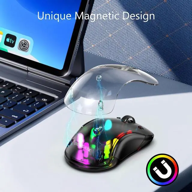 Alt view image 5 of 5 - memzuoix LED Rechargeable Wireless Mouse and 27 Inch Computer Monitor 100hz 1920 x 1080p with HDMI