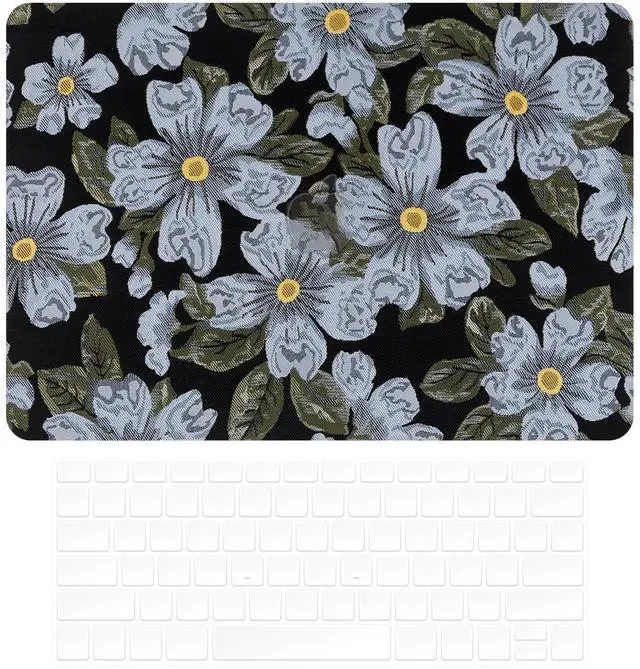 Main image of Miloocul Compatible with 2016-22 Pro13 A1706/A1989/A2159 /A2251/2289/2338 Blue Floral Elegant Plant Flower Fabric Laptop Case (Blue Floral, 2016-22 Pro13 A1706/A1989/A2159 /A2251/2289/2338)