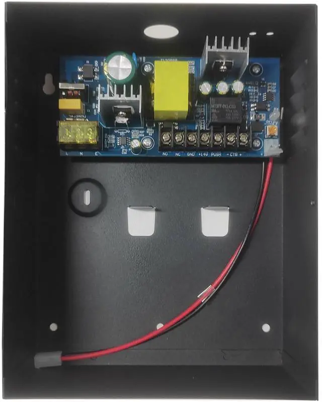Alt view image 4 of 5 - Power Supply Control AC 110-240V to DC 12V 5A Worldwide Voltage Metal Boxed Cabinet Regulated UPS Power Supply Unit with Backup Battery Link for Door Access Entry System (12V / 5A)