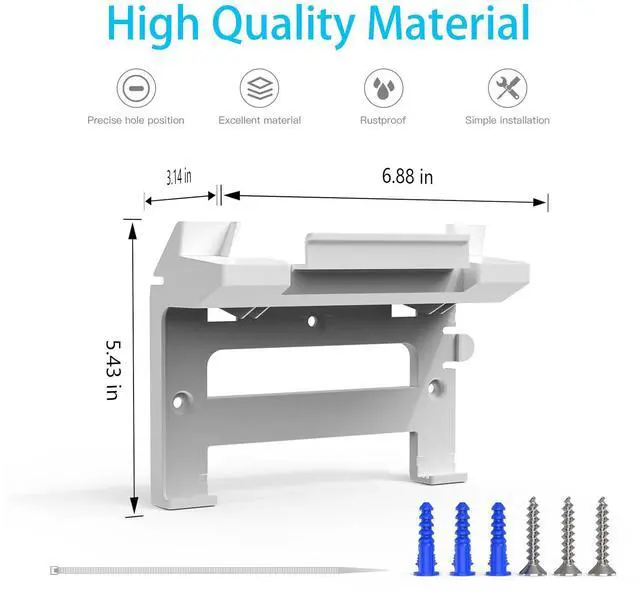 Alt view image 2 of 5 - MSAFF 2 in 1 Starlink Gen 3 Router Mount & StarLink V3 Power Supply Brackets Holder + 1-Inch Wall Bushing for Starlink Dishy Ethernet Cable