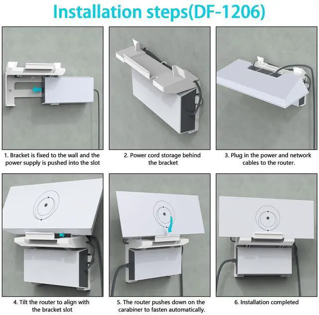 Alt view image 4 of 5 - MSAFF 2 in 1 Starlink Gen 3 Router Mount & StarLink V3 Power Supply Brackets Holder + 1-Inch Wall Bushing for Starlink Dishy Ethernet Cable