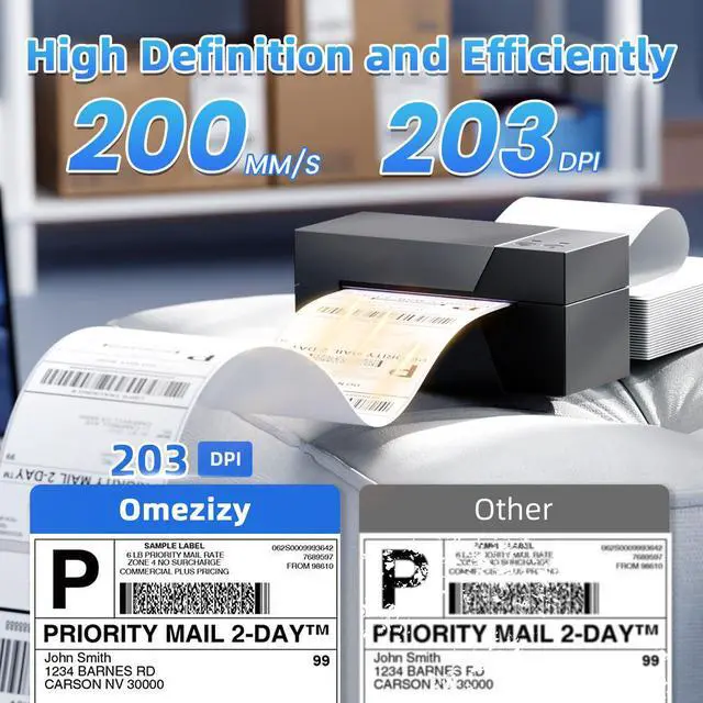Alt view image 3 of 5 - WiFi Shipping Label Printer 4x6 - Wireless Thermal Shipping Label Printer for Packages, Small Business, Office, Home, Compatible with Ebay, USPS, Shopify,