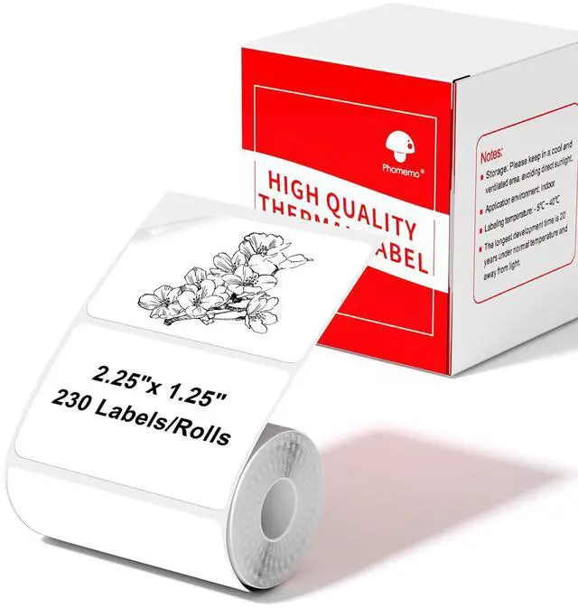 Alt view image 3 of 5 - Phomemo M220 Label Maker & 4 Roll Label, 3.14 Inch Bluetooth Thermal Label Printer for Barcode, Address, Labeling, Mailing, File Folder Label, Easy to Use, Support Smartphone, Tablet&PC