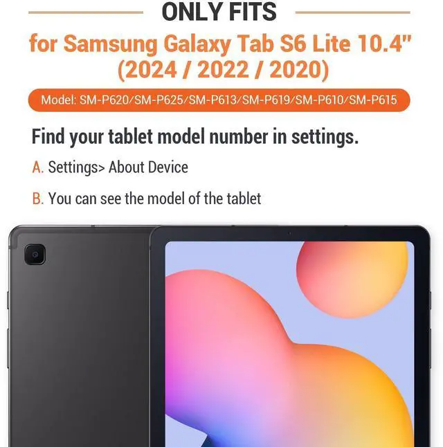 Alt view image 2 of 5 - SEYMAC Case for Samsung Galaxy Tab S6 Lite 10.4'' 2024/2022/2020 (SM-P620/P610/P615), Heavy Duty Full-Body Shockproof Protective Case with Screen Protector, Rotating Stand, Hand/Shoulder Strap, Blue