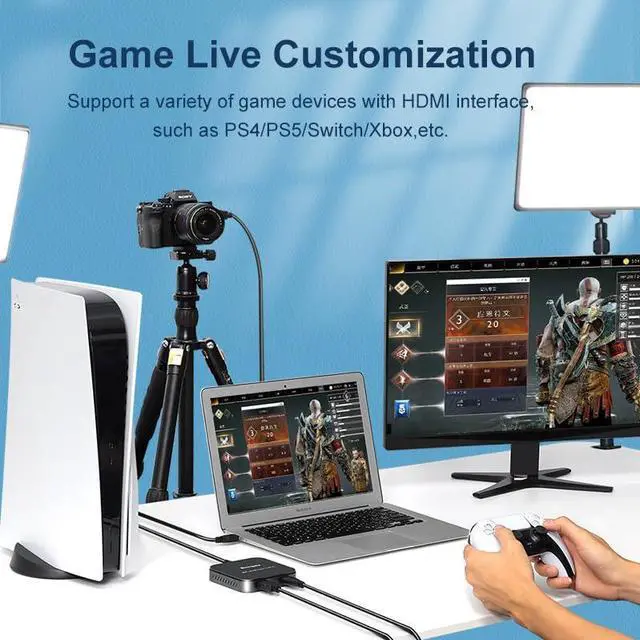 Alt view image 2 of 5 - King Ma 4K/30Hz Video Capture Card, Dual-Site HDMI Capture Card with USB3.0 HD Video Capture Device with Low Latency & No Lag for OBS/VMIX/Mshow/Resolume Live Streaming