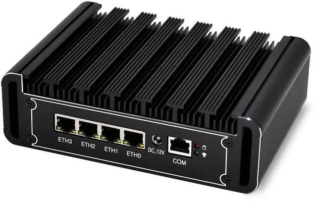 Alt view image 2 of 4 - Tuofudun Micro Firewall Appliance, N5105 Fanless Mini PC Router, 4X InteI i226 LAN, 16GB DDR4 256GB SSD, AES-NI