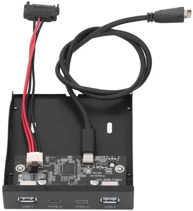 Main image of 3.5 Inch Front Panel USB C Hub,USB 3.2 Gen 2 Hub,10Gbps 4 Ports Floppy Drive Bay 19pin to Type C Front Panel,Support for Win 10 11 2003,for Linux System