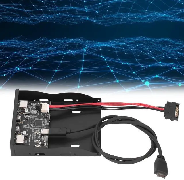 Alt view image 4 of 5 - 3.5 Inch Front Panel USB C Hub,USB 3.2 Gen 2 Hub,10Gbps 4 Ports Floppy Drive Bay 19pin to Type C Front Panel,Support for Win 10 11 2003,for Linux System