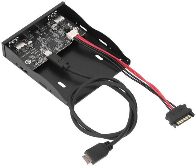 Alt view image 5 of 5 - 3.5 Inch Front Panel USB C Hub,USB 3.2 Gen 2 Hub,10Gbps 4 Ports Floppy Drive Bay 19pin to Type C Front Panel,Support for Win 10 11 2003,for Linux System