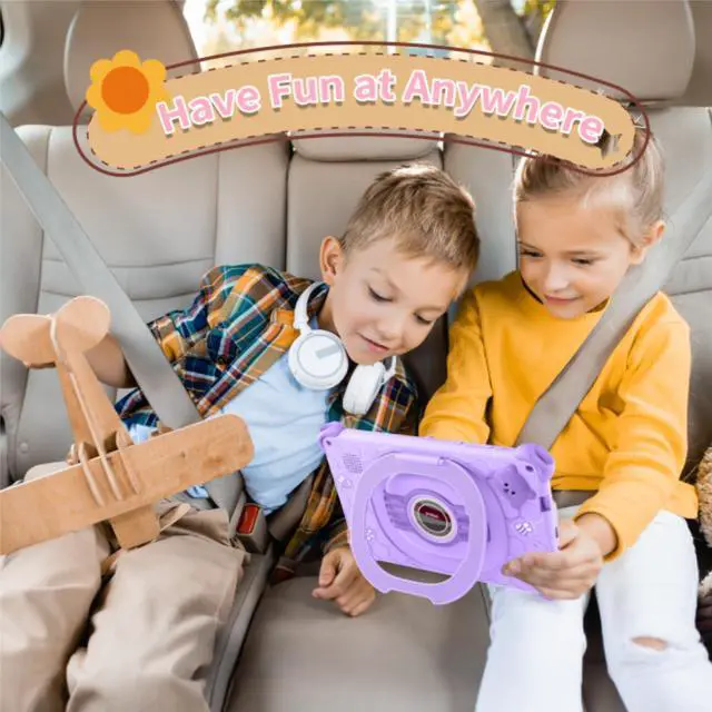 Alt view image 5 of 5 - zcobro Kids Tablet Child 7 inch for Toddler 32GB Android Kids Learning Tablet with Protective Case WiFi YouTube Parental Control, Bluetooth, Preinstalled Educational Contents for Girls Boys, Purple