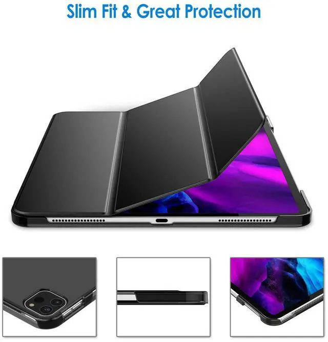 Alt view image 3 of 5 - JETech iPad Pro 12.9-Inch (2020/2018 Model, 4th/3rd Generation) Case and One Touch Install Screen Protector Bundle