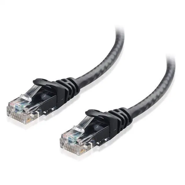 Alt view image 2 of 5 - Cable Matters 1-Pack 50 Foot Snagless Long Cat6 Ethernet Cable (Cat6 Cable, Cat 6 Cable) in Black & 5-Color Combo 5 Foot Snagless Short Cat6 Ethernet Cable