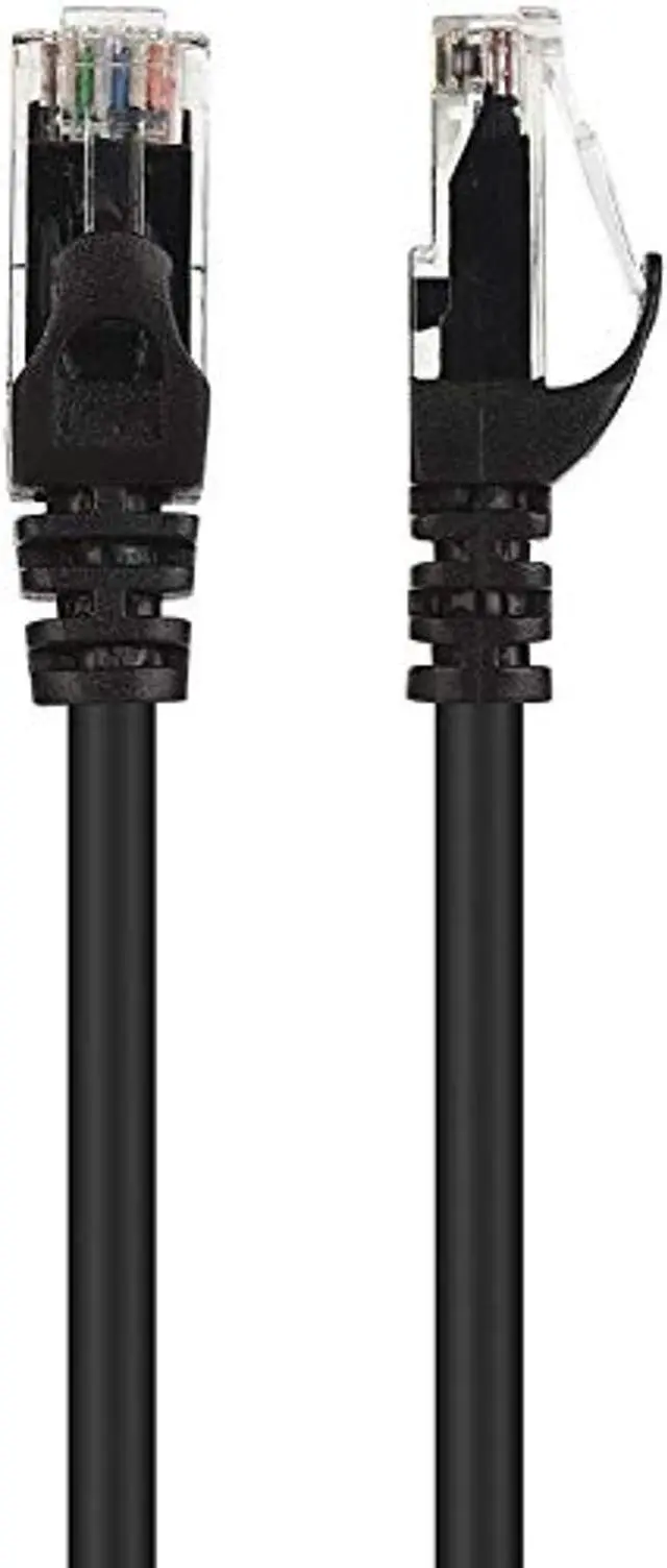 Alt view image 4 of 5 - Cable Matters 1-Pack 50 Foot Snagless Long Cat6 Ethernet Cable (Cat6 Cable, Cat 6 Cable) in Black & 5-Color Combo 5 Foot Snagless Short Cat6 Ethernet Cable