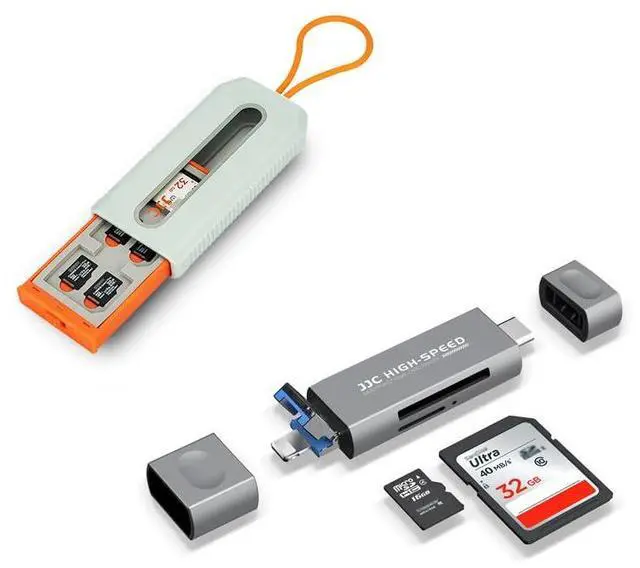 Main image of 3IN1 SD Card Reader for iPhone iPad MacBook+18 Slots Memory Card Case