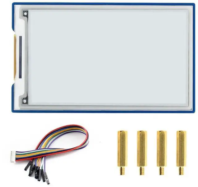 Alt view image 2 of 5 - waveshare 3.7inch E-Paper E-Ink Display Module for Raspberry Pi Pico 480x280 Pixels Black/White SPI Interface Support Partial Refresh
