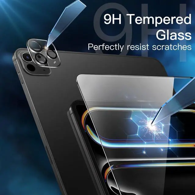 Alt view image 5 of 5 - JETech iPad Pro 13-Inch M4 (2024) Bumper Case and Screen Protector with Camera Lens Protector Bundle