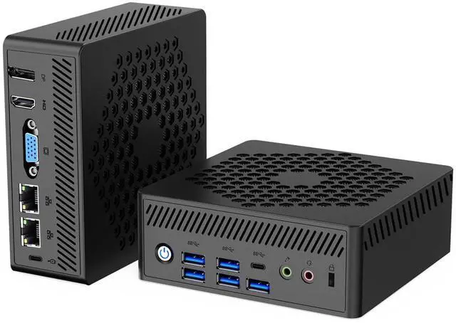 Main image of Fanless N150 Mini PC with Type-C DC in(Support PD Function), Intel 12th Twin Lake N150 16GB DDR4 RAM 512GB SATA SSD Desktop Mini Computer Upto 3.6GHz,WiFi ax,HD+DP+VGA Triple Display,5xUSB 3.0,Type C
