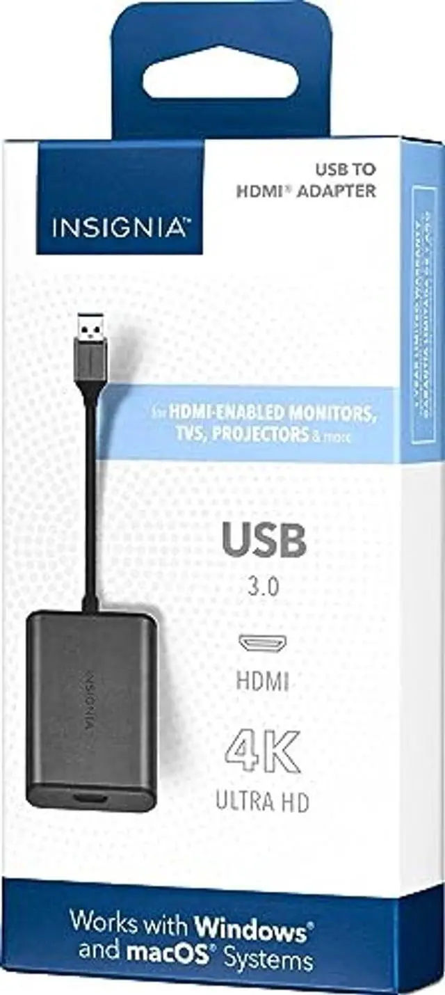 Alt view image 2 of 5 - INSIGNIA - SuperSpeed USB 3.0 to HDMI External Video Adapter - Black - Model: NS-PU37H-BK