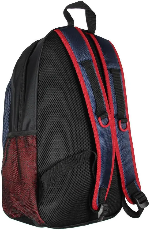 Alt view image 4 of 4 - Marvel Comics Spider-Man Miles Morales 17" Backpack Laptop Travel Book Bag Padded Back Adjustable Strap Bungee Cord