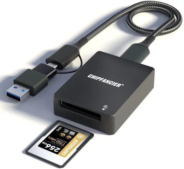 Main image of CHIPFANCIER CFexpress Type A Card Reader CFexpress Adapter Memory Card Reader CFexpress Type A Memory Card Reader 40Gbps USB 3.2 Gen 2 Compatible with Windows/Mac/Linux/Android Black