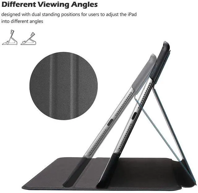 Alt view image 2 of 5 - ProCase [2 Pack] Screen Protector Bundle with Folio Case for iPad 9.7" (2018 & 2017, Old Model) / iPad Pro 9.7 / iPad Air 2 / Air