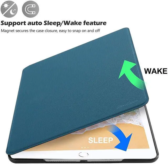 Alt view image 3 of 5 - ProCase [2 Pack] Screen Protector Bundle with Folio Case for iPad 9.7" (2018 & 2017, Old Model) / iPad Pro 9.7 / iPad Air 2 / Air