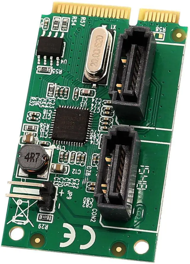 Alt view image 2 of 5 - 2 Port Mini PCIe to SATA III Controller Card AsMedia ASM1061 Chipset