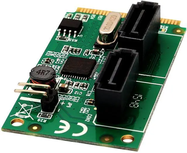 Alt view image 3 of 5 - 2 Port Mini PCIe to SATA III Controller Card AsMedia ASM1061 Chipset