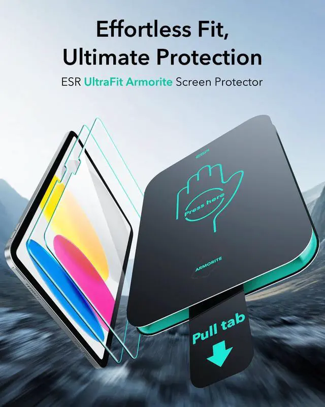 Alt view image 3 of 5 - ESR 2 Pack Armorite Screen Protector for iPad 11th/10th Generation 11/10.9 Inch A16/A14 (2025/2022)+Paper-Feel Magnetic Screen Protector