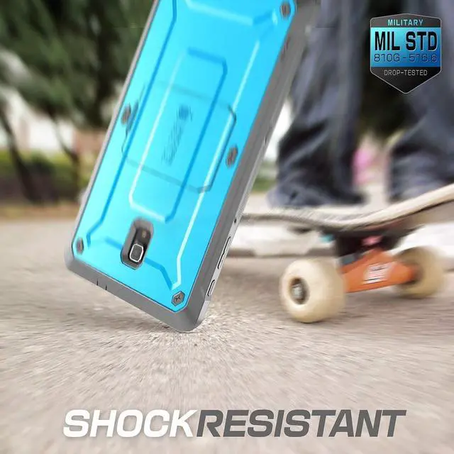 Alt view image 4 of 5 - SupCase for Samsung Galaxy Tab A 10.5 Inch Case 2018 (Unicorn Beetle Pro), [Built-in Screen Protector & Stand] Heavy Duty Rugged Protective Tablet Cover for Galaxy Tab A 10.5 SM-T590/T595/T597, Blue