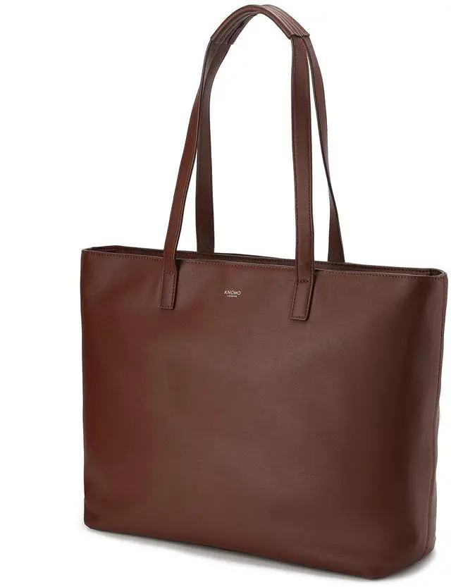 Alt view image 3 of 5 - KNOMO Maddox Large Leather Laptop Tote Shoulder Bag Purse,Work Handbag for Women, Brown