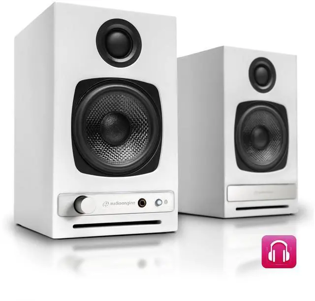 Alt view image 2 of 5 - Audioengine A2-HD (HD3) Wireless Bluetooth PC and Computer Desktop Speakers with aptX HD - USB, RCA, Headphone Compatible