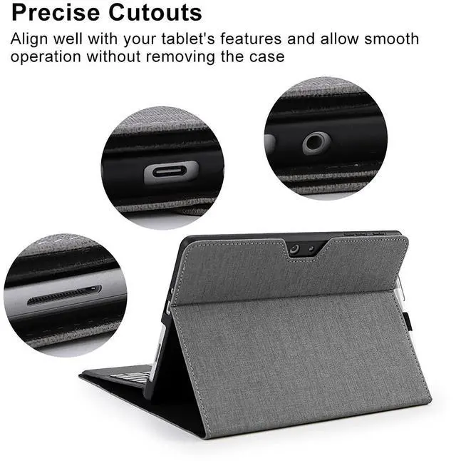 Alt view image 4 of 5 - Omnpak Protective Case for Surface Go 4 2023/Go 3 2021/Go 2 2020/Go 2018 with Stylus Holder, Multiple Angle Slim Lightweight Cover, Compatible with Type Cover Keyboard(Keyboard Not Included)